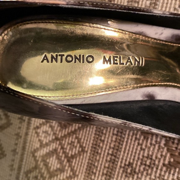 Antonio Melani Patent Leather Animal Print Heels Size 9M - Picture 6 of 9